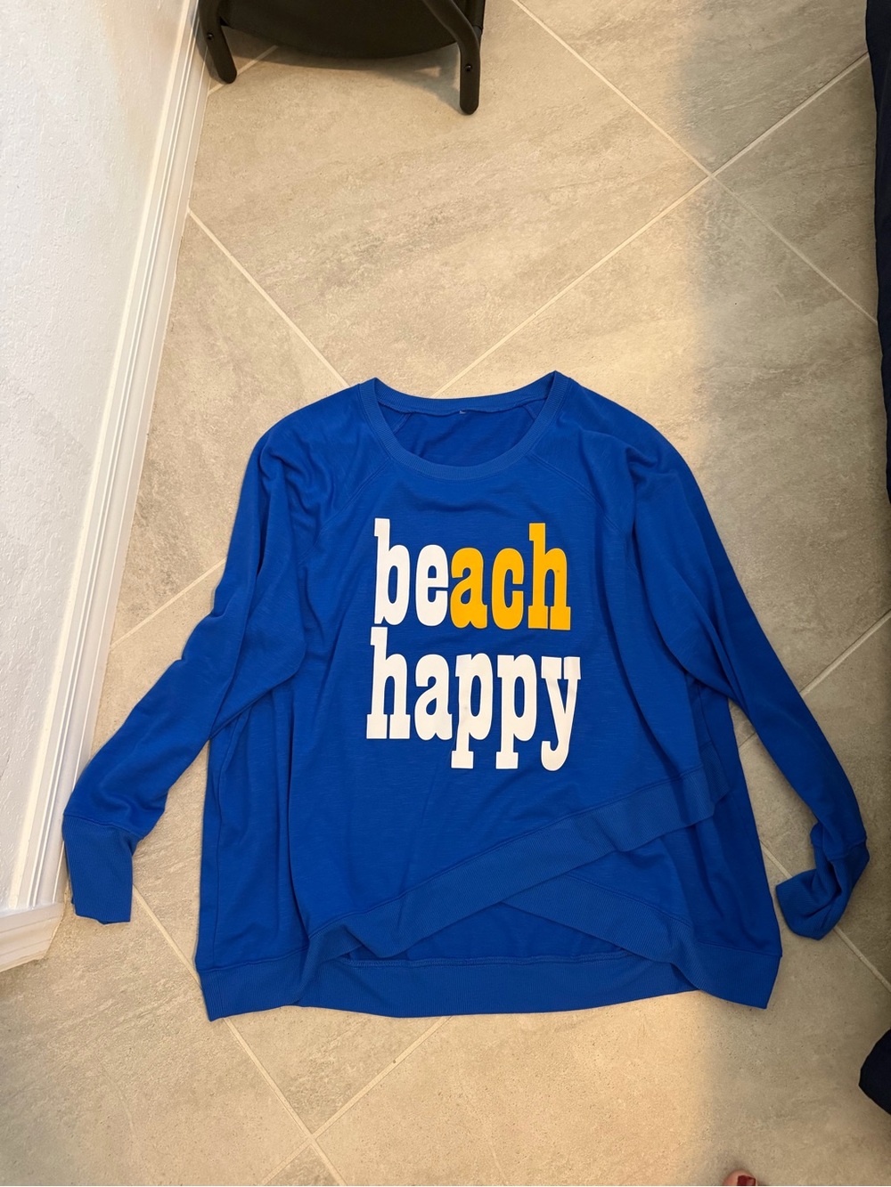 Beach Happy Blue Pullover Sweatshirt